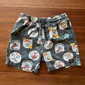 Dark Seas Patch Print Cotton Shorts